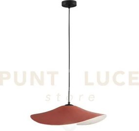 Lampadario a sospensione lenglen in feltro arancione paralume 50cm ...