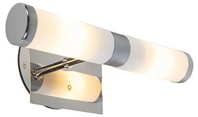 Lampada da parete intelligente cromo IP44 incl. 2 WiFi G9 - Bath