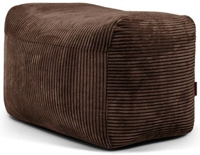 Puof a sacco marrone scuro con rivestimento in velluto a coste Plus 70 Lounge – SLOWDOWN