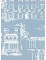 Little Greene Tapete Hampstead - James Blue