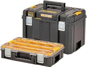Dewalt TSTAK 2.0 Set di due scatole per attrezzi nero e giallo