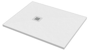 Piatto Doccia 80x100 Effetto Pietra Ercos "Stone" Bianco Opaco