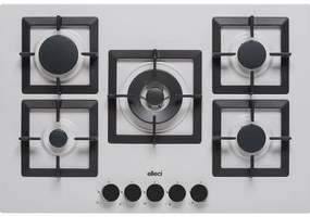 Piano cottura 5 fuochi ELLECI bianco griglie in ghisa
