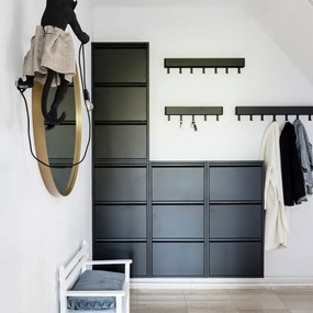 Scarpiera nera in metallo Billy - Spinder Design