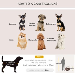 Trasportino per Cani e Gatti Pieghevole Caffè 61x46x51 cm...