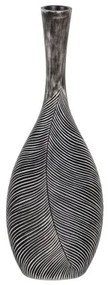 Vaso Bianco Nero Poliresina 24 x 12,5 x 68 cm