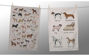 Set di 2 tovaglioli , 47 x 65 cm Dog Types - Little Nice Things