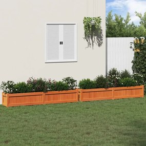Fioriere Da Giardino 2pz Marrone Cera Legno Massello Di Pino /