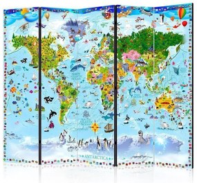 Paravento World Map for Kids II [divisori da interno]