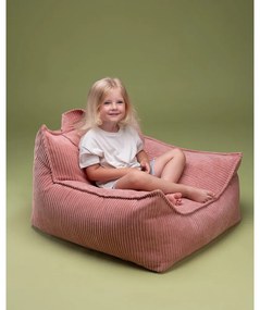Pouf a sacco per bambini rosa con rivestimento in velluto a coste Chair – Wigiwama
