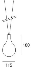 Sospensione goccia BLACK CHROME - 1xcm,600