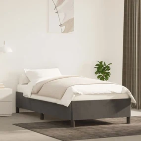 Giroletto grigio scuro 90x190 cm in velluto