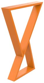 Gamba per mobili STEELMI FEDERICA in acciaio arancione lucido H 71 x P 8 cm