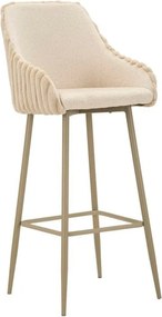 Set di sbagelli da bar color crema in imbottito con braccioli 2 pz (altezza della seduta 78 cm) Alaska – Mauro Ferretti