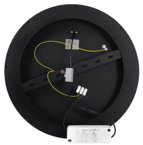Plafoniera LED 36W Ø400mm con driver Philips Nera 4.680lm CCT