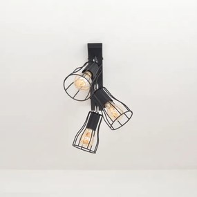 LED Faretto TUBE II 3xE27/15W/230V nero