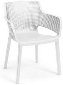 Sedia Elisa Keter – Impilabile, Moderna, Per Interno ed Esterno, Bianco