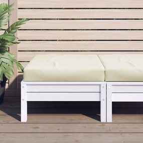 Cuscino Per Pallet Crema 60x60x8 Cm İn Tessuto /