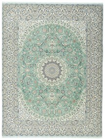 Nain Tappeto 400 x 300 Verde (Iran) Annodato A Mano