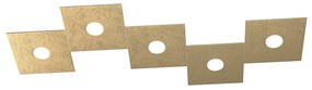 Applique Moderna Eccentric Metallo Foglia Oro 5 Luci Gx53