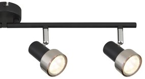 Globo 57917-4N - Faretto  MASON 4xGU10/25W/230V nero/argento