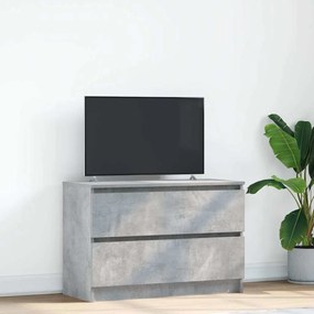 Mobile Porta Tv Grigio Cemento 80x35x54 Cm İn Legno Multistrato /