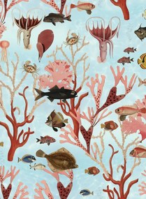 Rebel Walls Carta da parati Aquarium - Mint