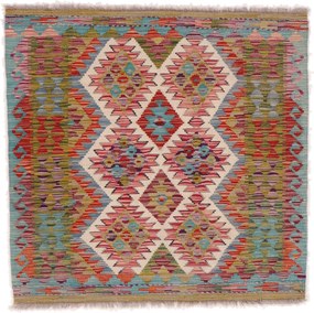 Kilim Tappeto 100x100 (Afghanistan) Tessuto A Mano