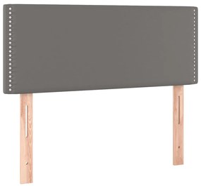 Testiera grigio 90x5x78/88 cm in similpelle