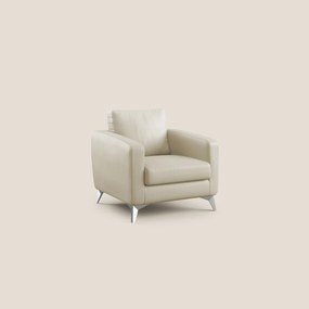 Orione Poltroncina in ecopelle moderna e impermeabile T04 panna