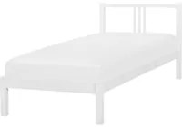 Letto in Legno di pino Bianco con Rete a Doghe Stile Classico 90 x 200 cm