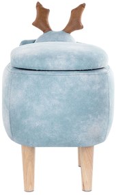 Pouf in tessuto azzurro REINDEER Beliani