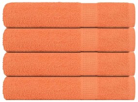 Asciugamani 4 Pz Arancioni 100x200 Cm 360 G/m² 100% Cotone /