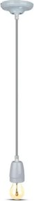 Cavo di alimentazione 1xE27/60W/230V grigio/porcellana