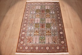 Ghom Tappeto 100 x 150 (Iran) Annodato A Mano
