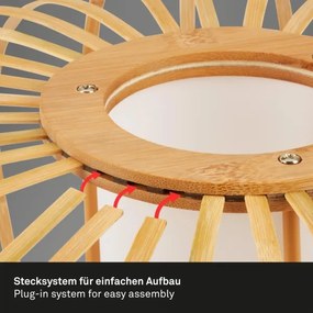 Briloner 3759011 - Plafoniera 1xE27/10W/230V diametro 40 cm bambù