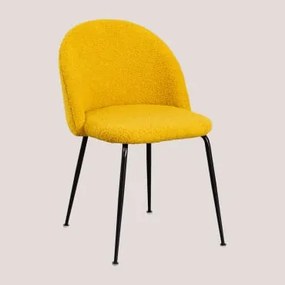 Confezione da 4 sedie da pranzo in ciniglia Kana Design Mostarda & - Sklum