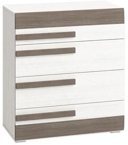 Armadietto SARPA 96x86 cm bianco/marrone