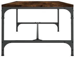 Tavolino da Salotto Rovere Fumo 80x50x35 cm Legno Multistrato