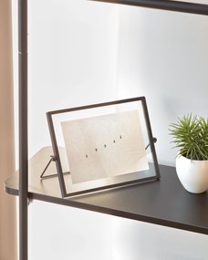 Kave Home - Stand appendiabiti Galatia in melamina e metallo con finitura verniciata nera 60 x 162 cm