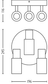 Philips - Faretto PALMS 3xE14/25W/230V