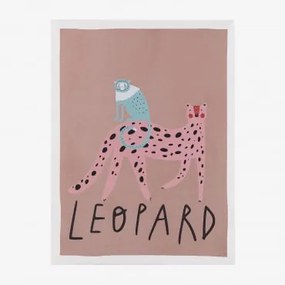 Quadro Decorativo Stampato su Tela Fulvio Kids Leopard - Sklum