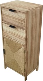 AZEL - mobiletto in legno con 2 cassetti e 1 anta