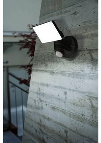 Faro da esterno con sensore di movimento Pagino in policarbonato, nero, Modulo LED 6W EGLO