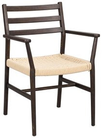 Sedia da pranzo in marrone scuro-naturale Harlan - Rowico