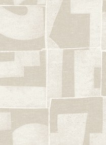 Patchwork Tapete Module von Arte - Beige/ Weiß