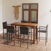 Set da Bar da Giardino 7 pz Grigiocod mxl 72626