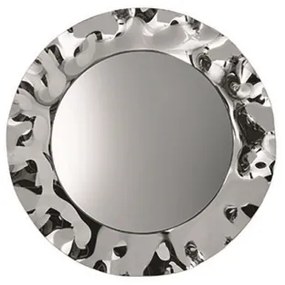 Specchio tondo DANCE con cornice in vetro mosso D120 cm Fumč