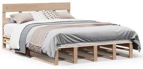 Letto senza materasso 140x190 cm in legno massello di pino