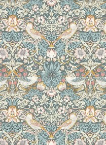 Clarke & Clarke Tapete Strawberry Thief - Slate/ Blush